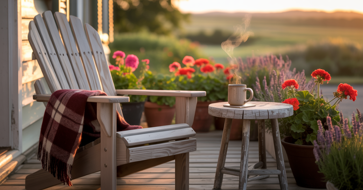 stained-and-finished-pallet-wood-adirondack-chair-outdoors