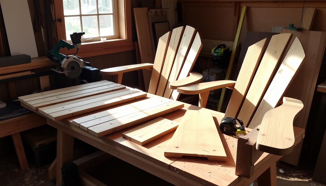 backyard-lounge-with-multiple-pallet-adirondack-chairs