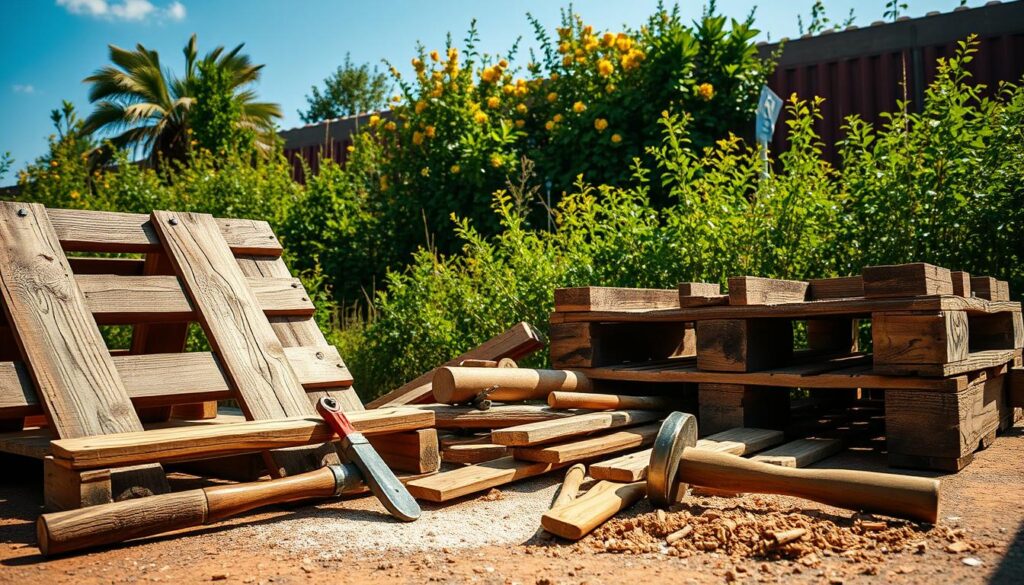 tools-and-materials-for-building-pallet-adirondack-chair