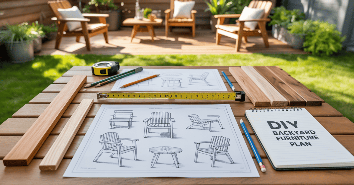 DIY-outdoor-furniture-made-from-cedar-wood-on-patio
