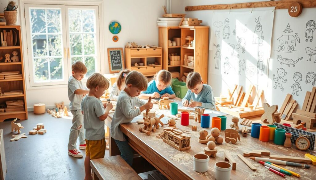 Natural-pine-wood-toy-airplane-construction-steps