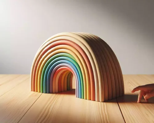 How to Make a Beautiful Wooden Rainbow Stacker DIY