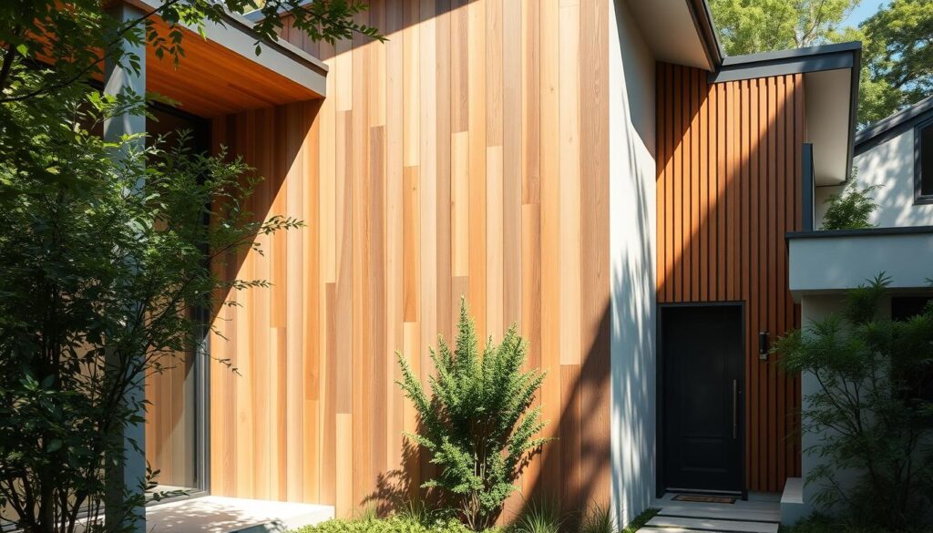 Vertical-Wood-Slat-Wall-Exterior-natural-wood-finish-on-contemporary-house
