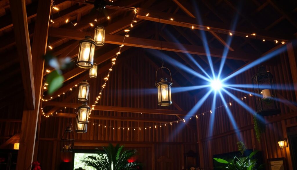 Modern-industrial-lighting-ideas-for-barn-parties
