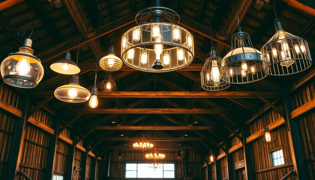 Farmhouse-style-pendant-lights-for-barn-interiors
