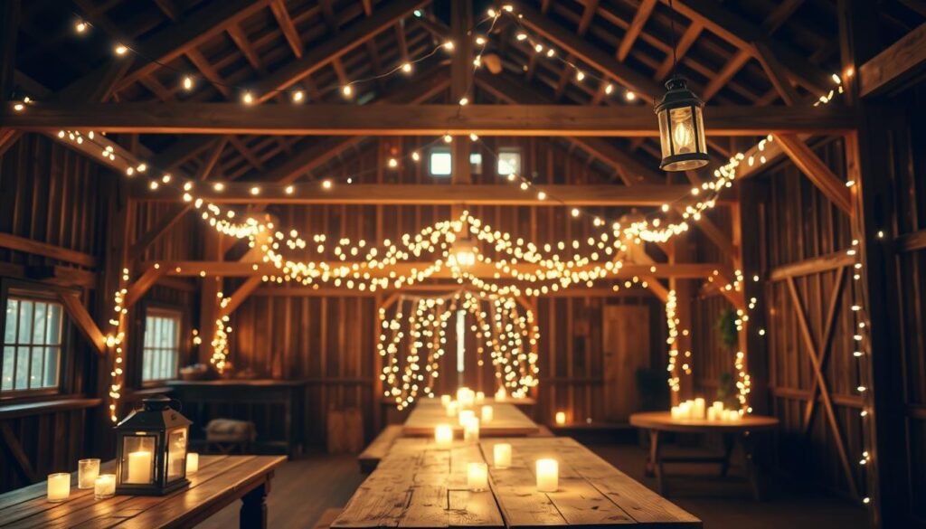 Cozy-LED-lights-for-party-barn-ceiling
