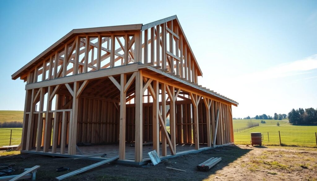 Step-by-step-wooden-barn-building-process
