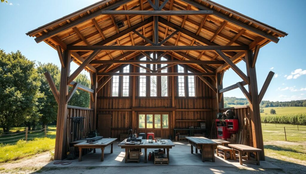 diy-timber-frame-barn-construction-layout
