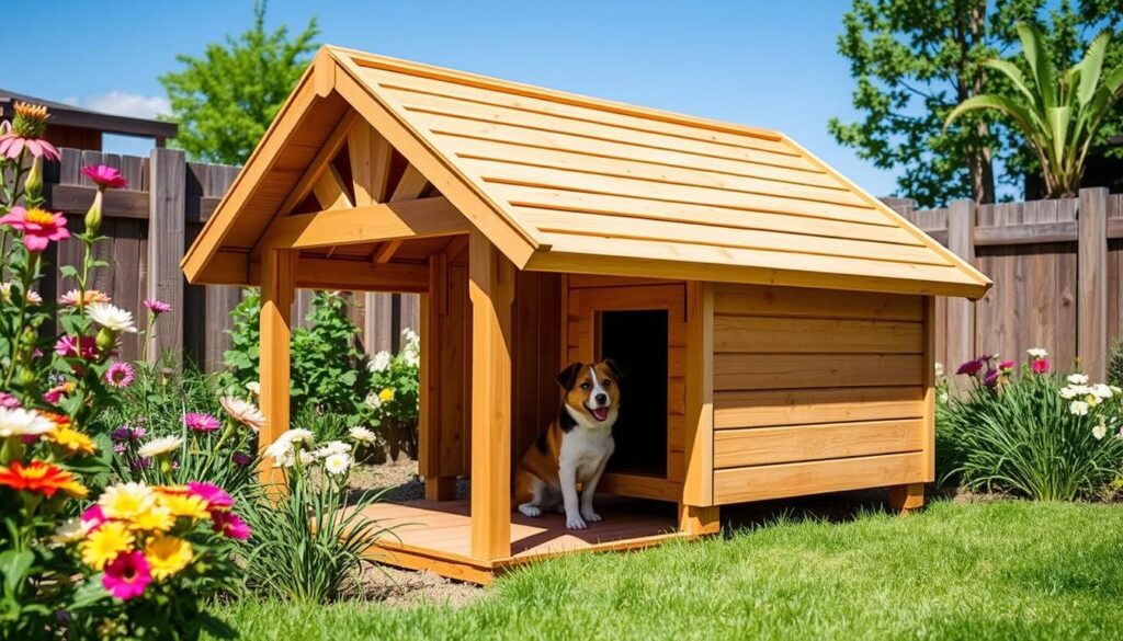 spacious-wooden-dog-house-design-outdoor
