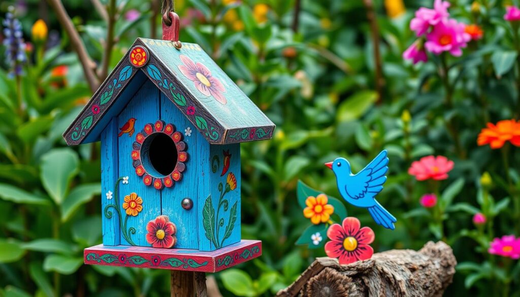 Elegant-paint-ideas-wooden-birdhouses-for-home-decor
