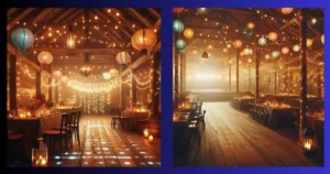 Read more about the article Lighting Up the Night: Best Lighting Ideas for Party Barn Interiors