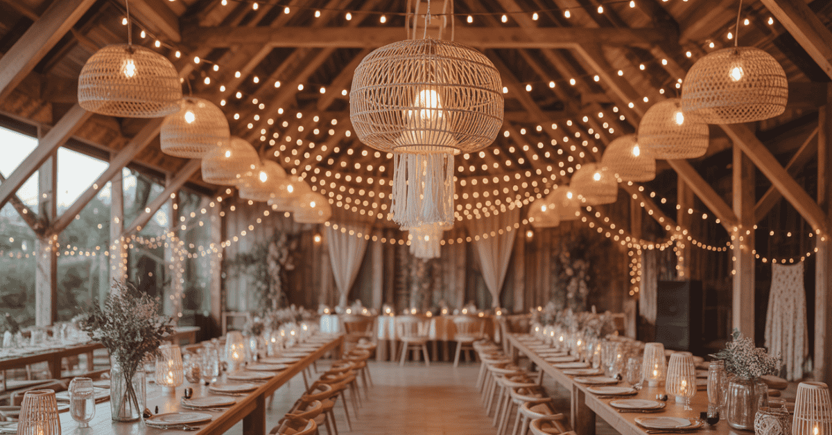 Cozy-LED-lights-for-party-barn-ceiling