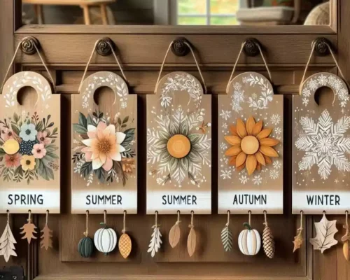 15 DIY Wooden Door Hangers for Every Season – Easy & Customizable!