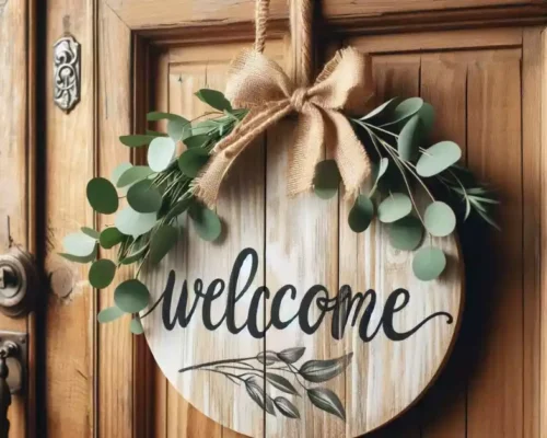 10 Farmhouse-Style DIY Wooden Door Hangers to Elevate Your Home