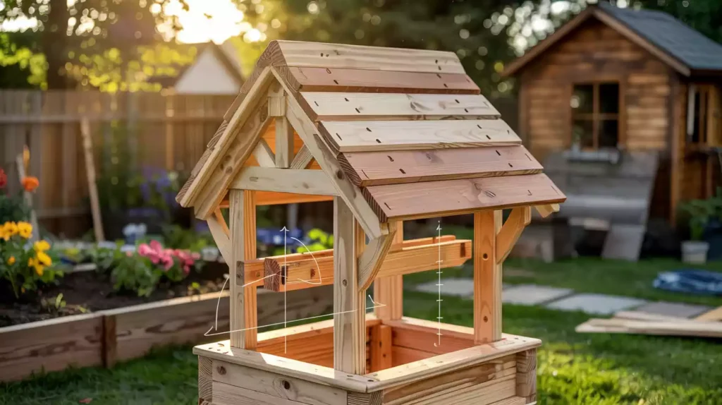 wooden-wishing-well-diy-project-with-tools