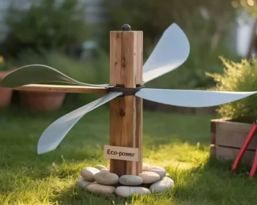 DIY Vertical Axis Wind Generator Using Recycled Wood and PVC Pipes
