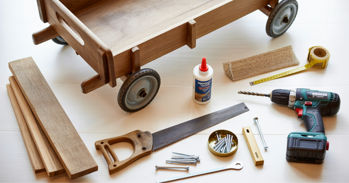 Step-by-step-wooden-wagon-design-tutorial-cutting-wood-pieces