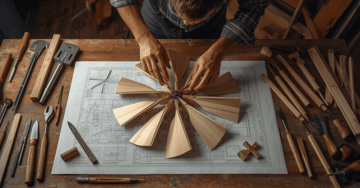 Weather-resistant-hardware-for-durable-DIY-wooden-windmill-construction