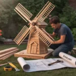 How to Build a Dutch-Style DIY Wooden Windmill (With Free Templates)