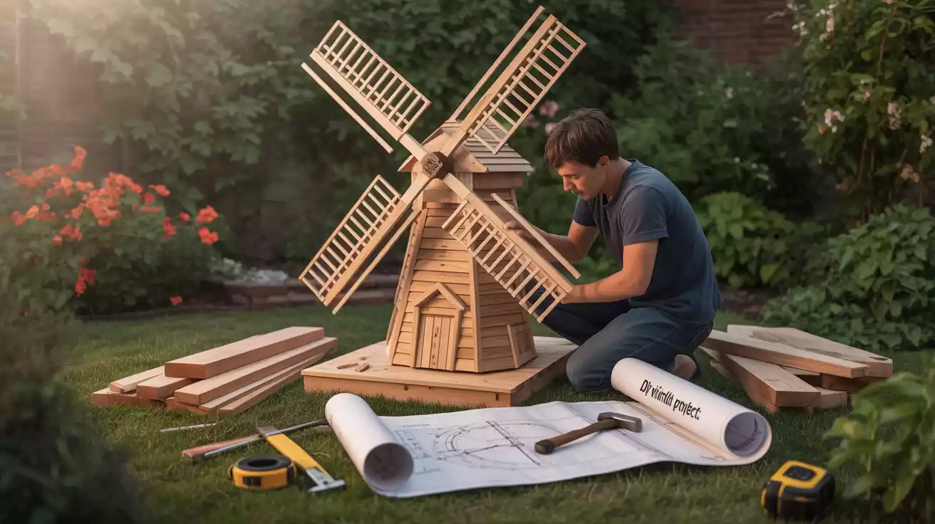 You are currently viewing How to Build a Dutch-Style DIY Wooden Windmill (With Free Templates)