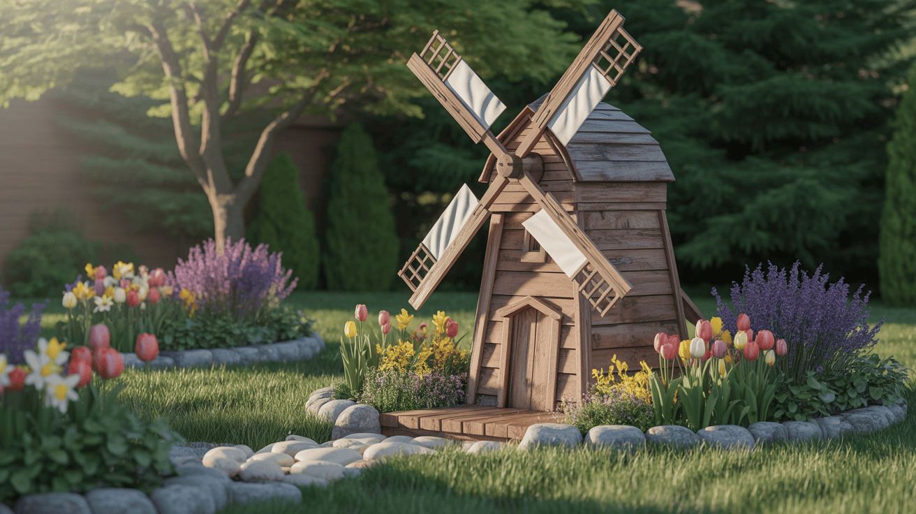 dutch-style-diy-wooden-windmill-garden-decoration-idea