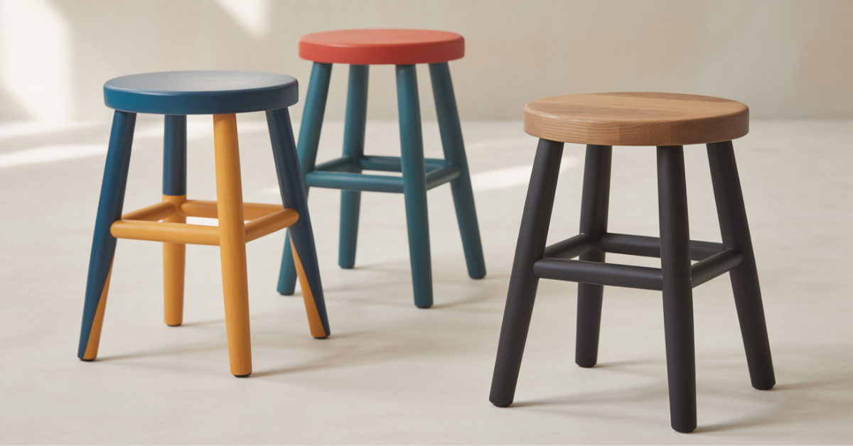 Bold-and-Vibrant-Two-Tone-Wooden-Stool-Designs