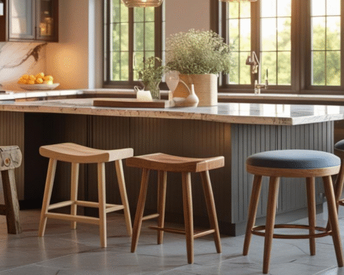12 Wood Stool Designs for Kitchen Island: Counter Height DIY Projects (2025)