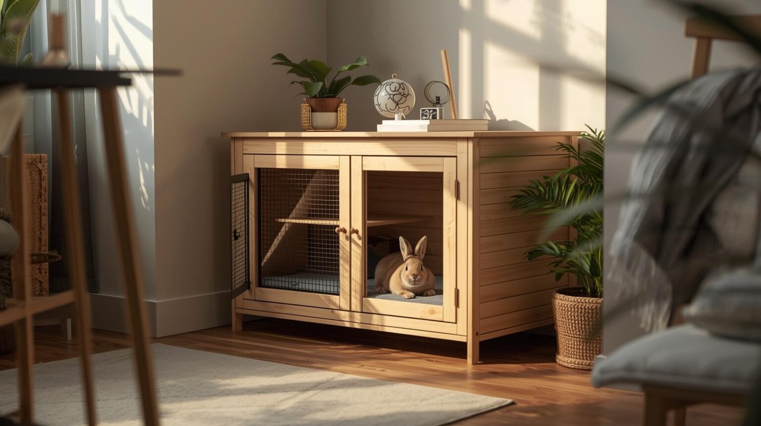 Easy DIY Indoor Rabbit House for Apartments (Small Space Wood Plans)
