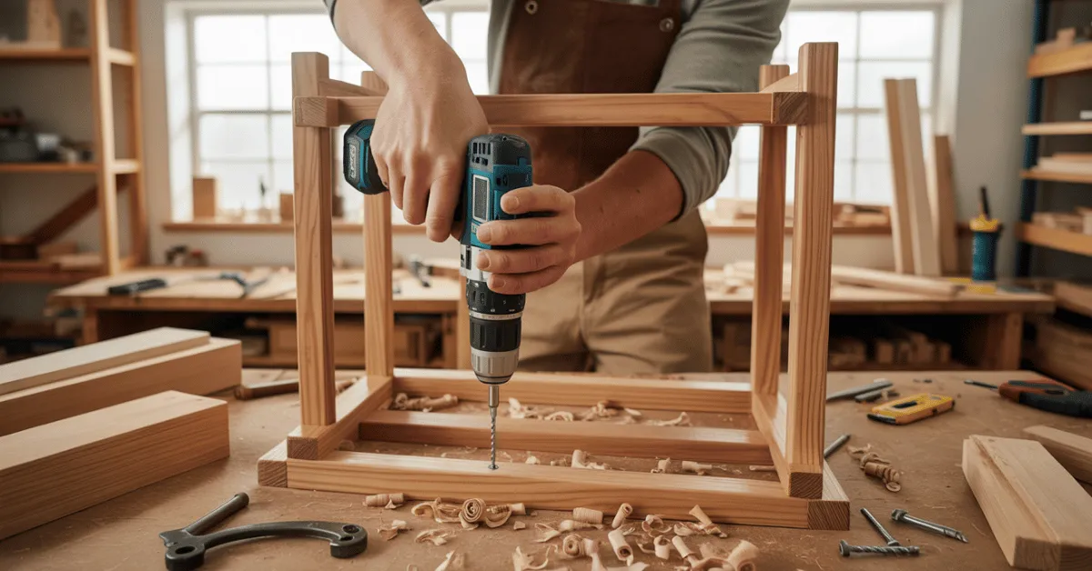 assembling-wooden-parts-diy-woodworking-project