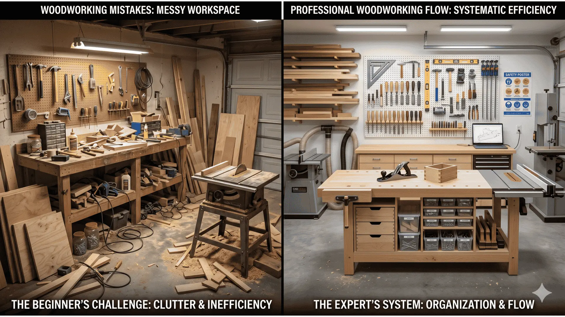 beginner-woodworking-shop-mistakes-and-poor-organization