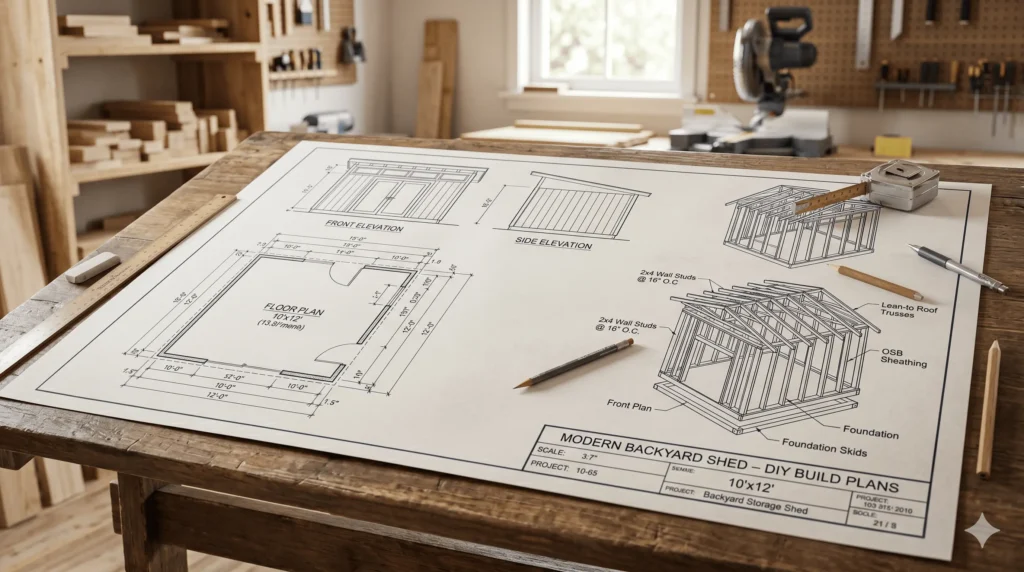 modern-shed-blueprint-cad-design-diy-woodworking-plans