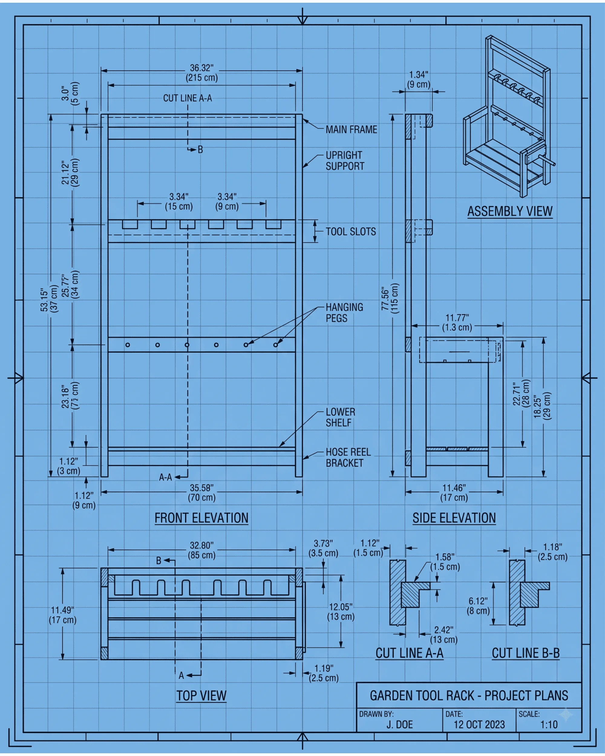 garden-tool-rack-blueprint-diy-weekend-woodworking-project-beginners-teds-plan