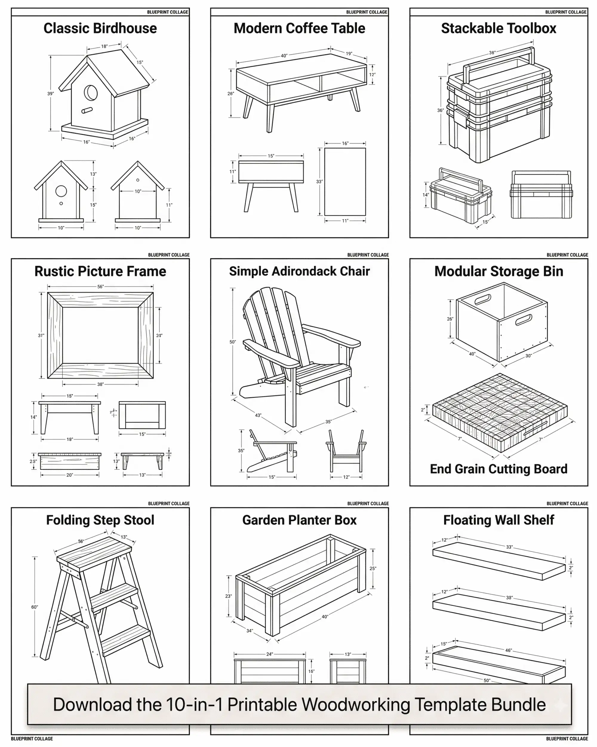 printable‑woodworking‑template‑bundle‑blueprint‑collection