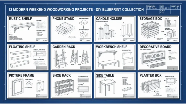 weekend-woodworking-projects-blueprint-collage-easy-diy-beginners-fast-builds-teds-woodworking-plans