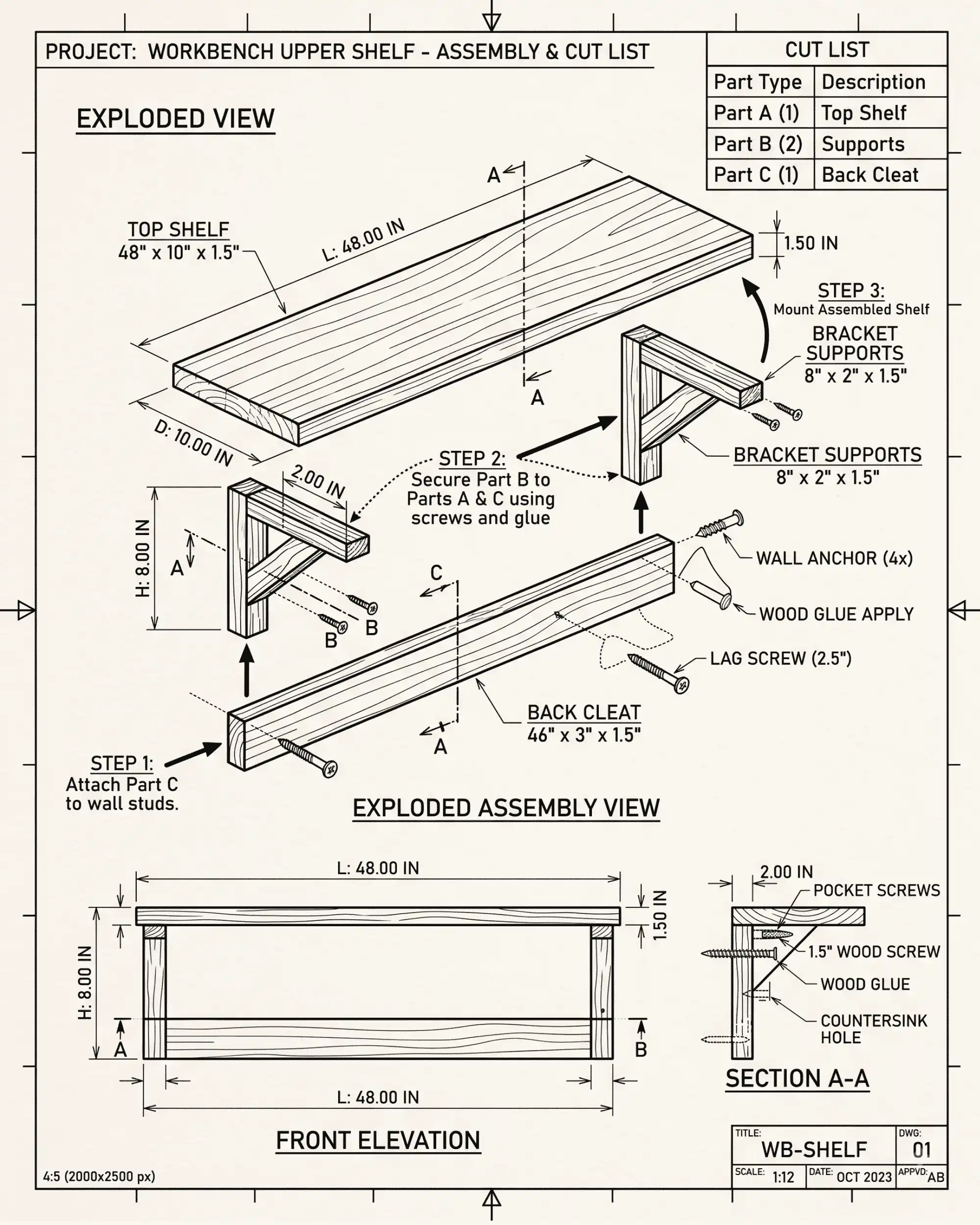workbench-shelf-blueprint-diy-weekend-project-beginners-teds-woodworking-plan