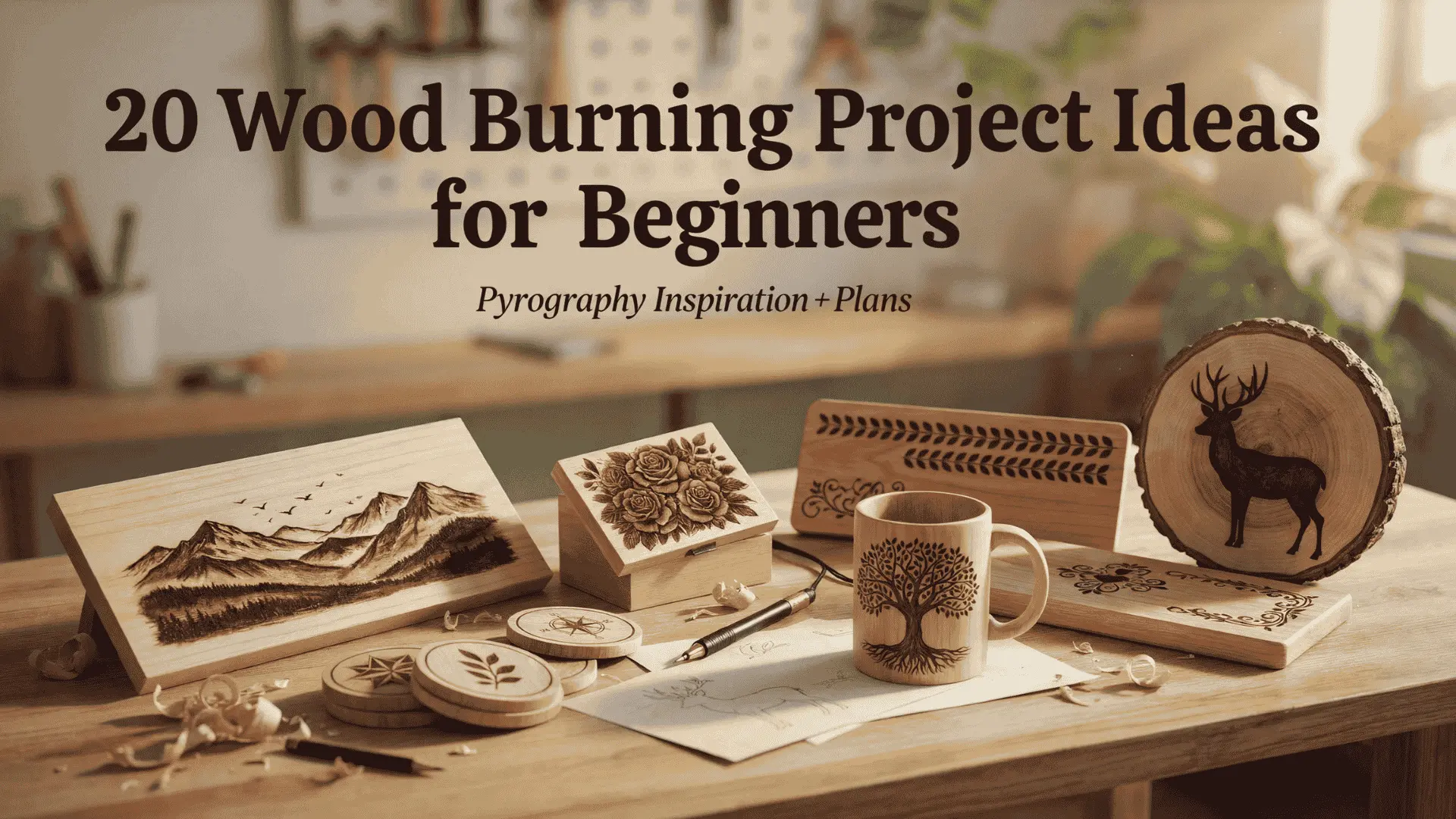 You are currently viewing 20 Wood Burning Project Ideas for Beginners (Pyrography Inspiration + Plans)